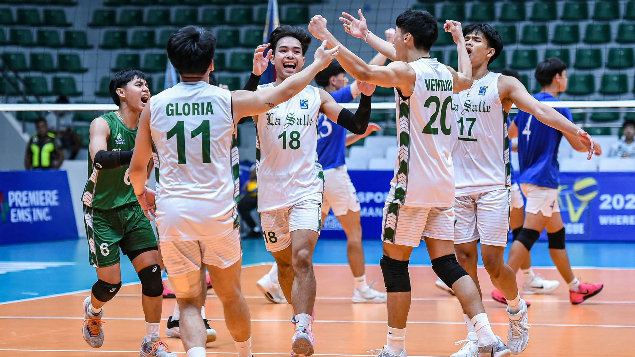 DLSU Green Spikers fend off Ateneo Blue Eagles, book third straight V-League Finals berth